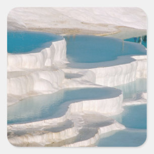 Adesivo Quadrado Turquia, Pamukkale Castelo de Algodão).