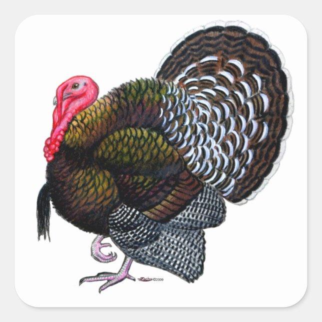 Adesivo Quadrado Turquia: Tom de Bronze (Frente)