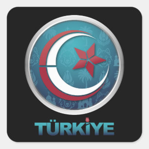 Adesivo Quadrado Turquia Turquia Europa Ásia