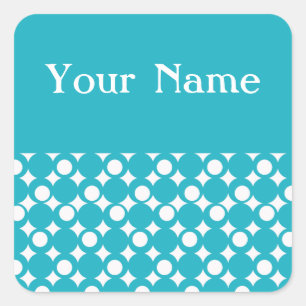 Adesivo Quadrado Turquoise Mod Ball Design @ Emporio Moffa com nome