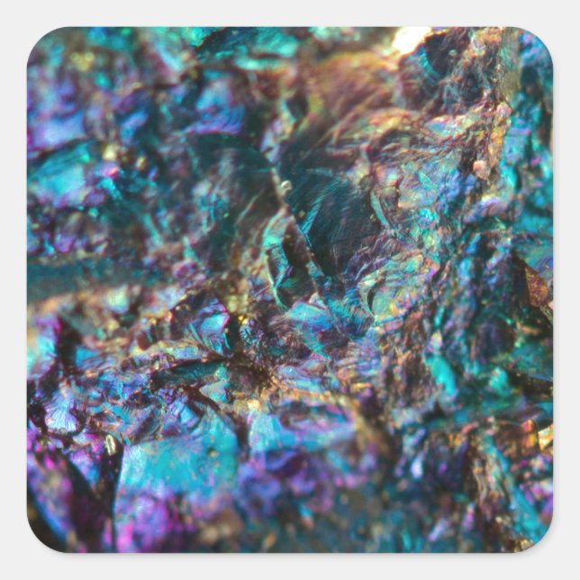 Adesivo Quadrado Turquoise Oil Slick Quartz (Frente)