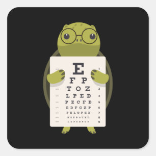 Adesivo Quadrado Turtle Eye Chart