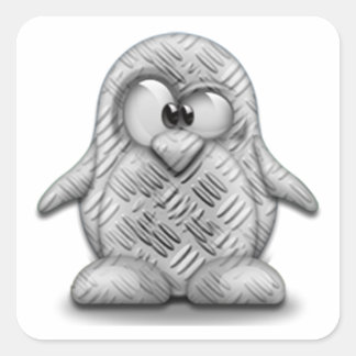 Adesivo Quadrado Tux de aço