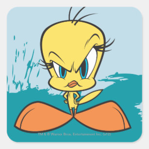 Adesivo Quadrado TWEETY™ com raiva