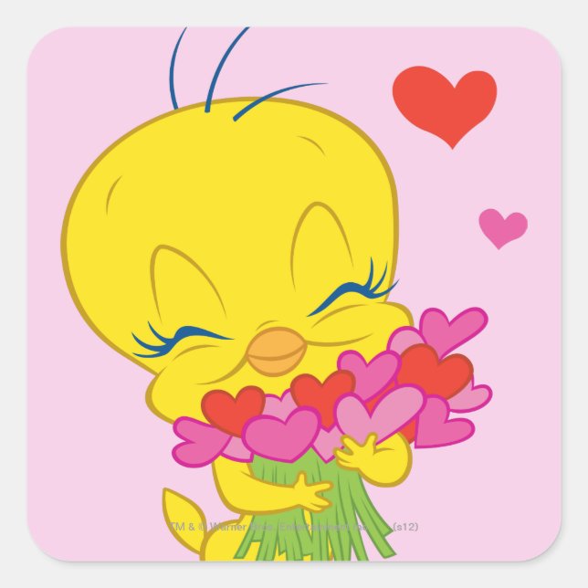 Adesivo Quadrado TWEETY™ Hearts (Frente)