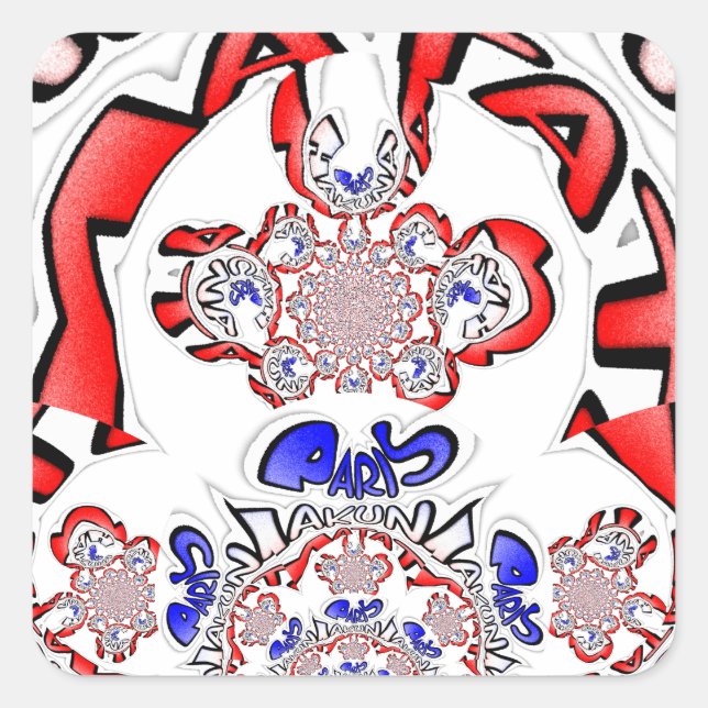 Adesivo Quadrado Twist Francês Hakuna Matata: Mistura Cultural Únic (Frente)