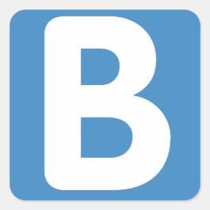 Adesivo Quadrado Twitter emoji - Letter B
