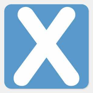 Adesivo Quadrado Twitter emoji - Letter X
