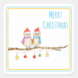 Adesivo Quadrado Two Little Birds 