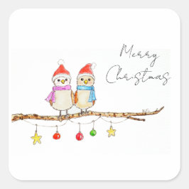 Adesivo Quadrado Two Little Birds 