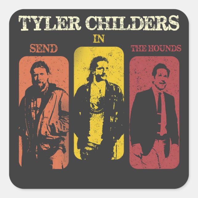 Adesivo Quadrado Tyler Childers Music Shirt (Frente)