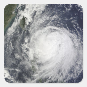 Adesivo Quadrado Typhoon Lupit das Filipinas