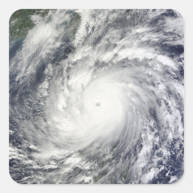 Adesivo Quadrado Typhoon Megi (Frente)
