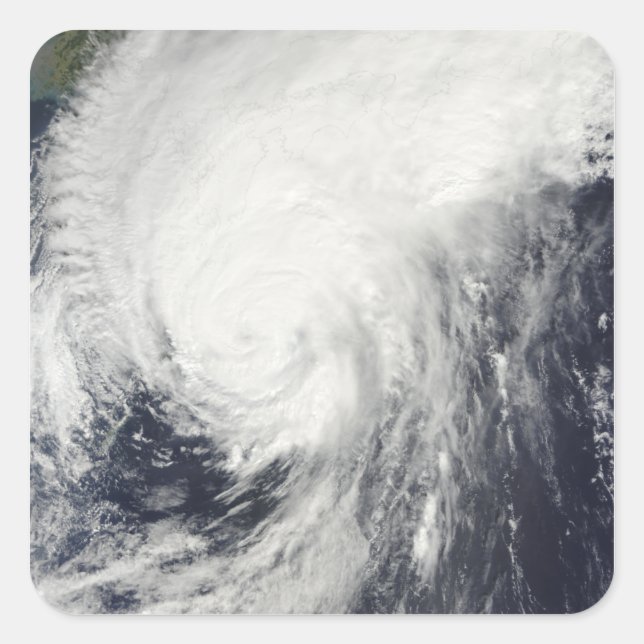 Adesivo Quadrado Typhoon Melor se aproximando do Japão (Frente)