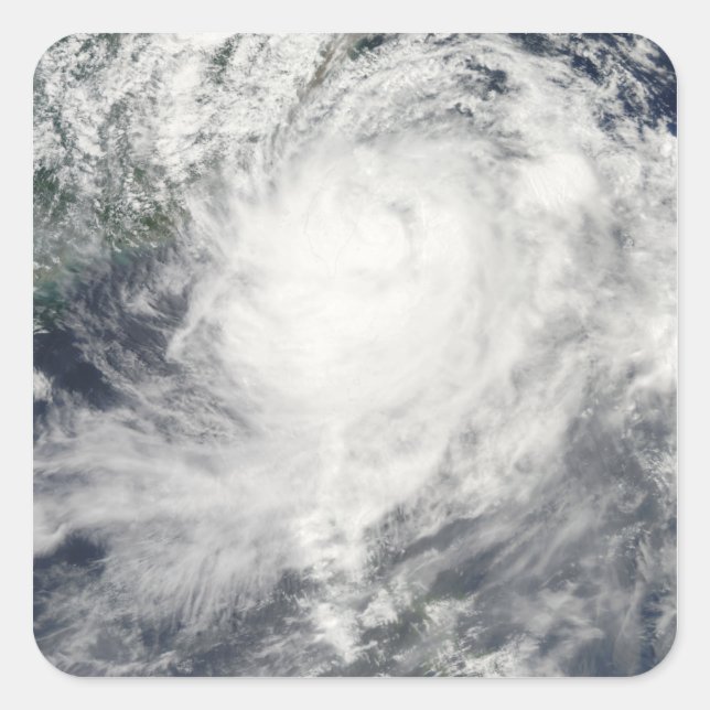 Adesivo Quadrado Typhoon Morakot sobre Taiwan (Frente)