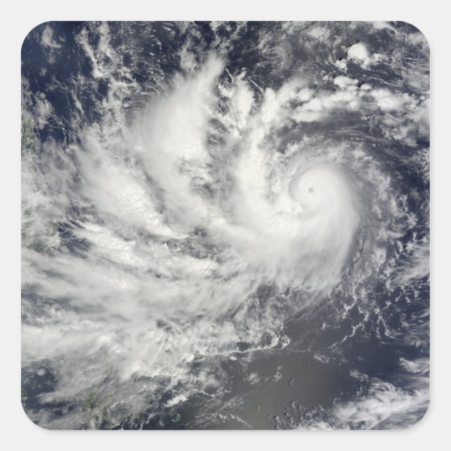 Adesivo Quadrado Typhoon Parma dirigindo-se para oeste (Frente)