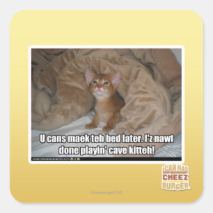 Adesivo Quadrado U pode maek a cama mais tarde