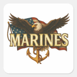 Adesivo Quadrado U.S. Marine Square Sticker