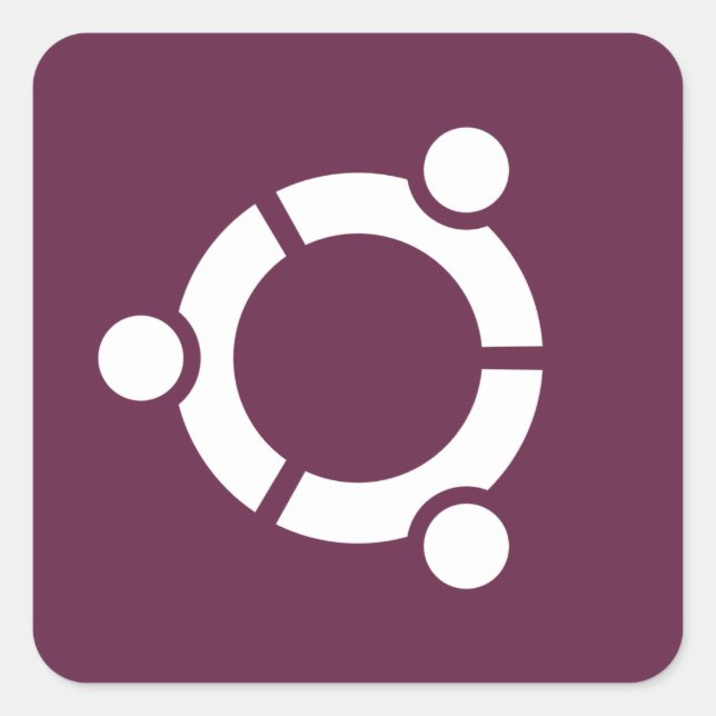 Adesivo Quadrado Ubuntu Purple (Frente)
