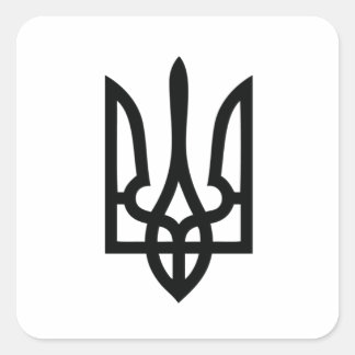Adesivo Quadrado Ucraniano Tryzub