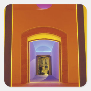 Adesivo Quadrado UE, Espanha, Barcelona. Solte a porta perto de Pic