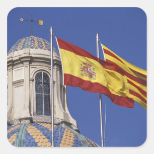 Adesivo Quadrado UE, Espanha, Catalunha, Palau de la Generalitat.