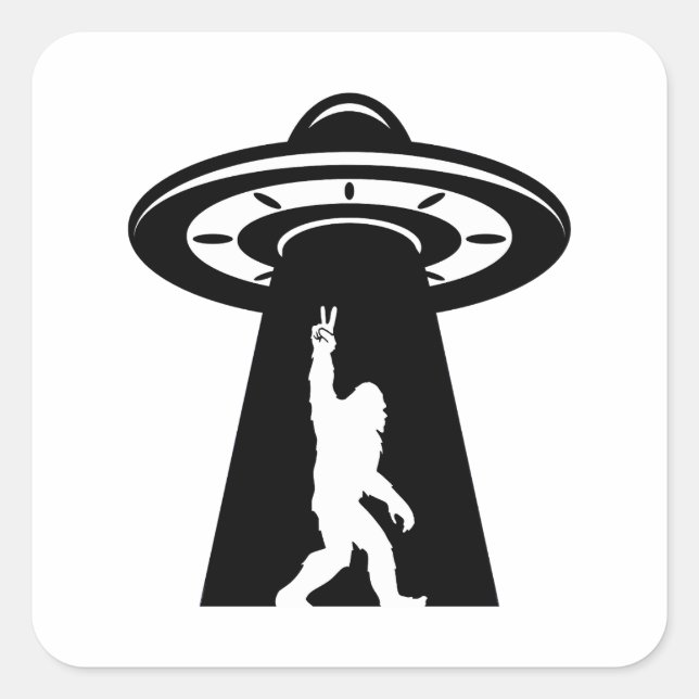 Adesivo Quadrado UfO Bigfoot (Frente)