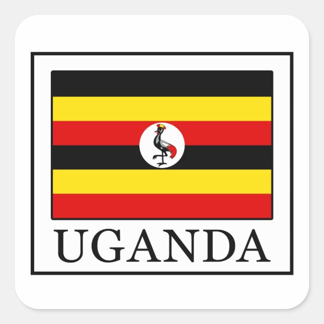 Adesivo Quadrado Uganda (Frente)