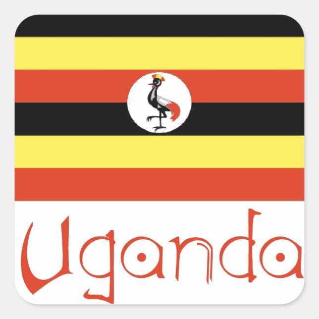 Adesivo Quadrado Uganda (Frente)