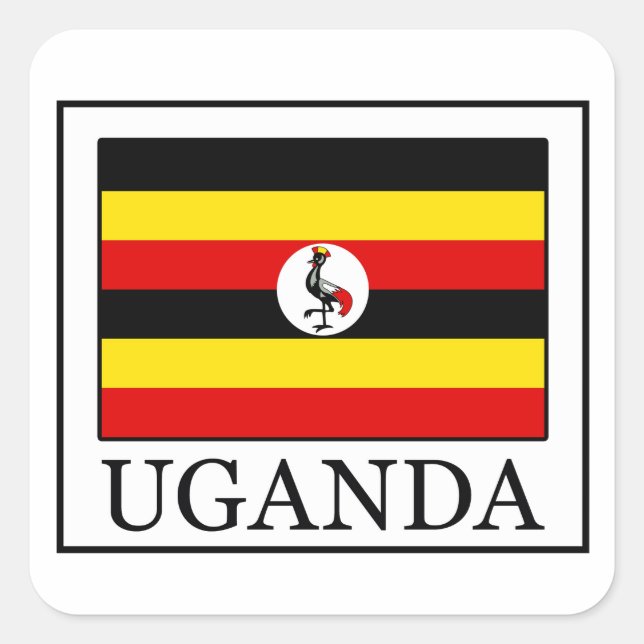 Adesivo Quadrado Uganda (Frente)