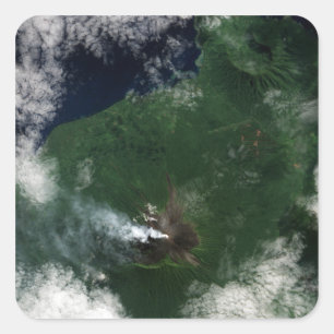 Adesivo Quadrado Ulawun Volcano da Nova Inglaterra Summit