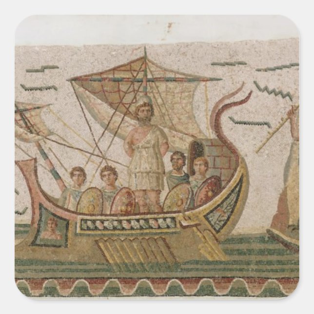 Adesivo Quadrado Ulisses e as Sirens (Frente)