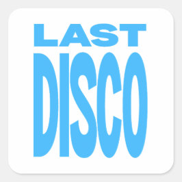 Adesivo Quadrado Última Festa de Solteira Disco Azul Casamento