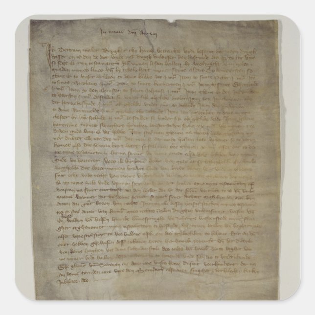 Adesivo Quadrado Última vontade e testamento do artista (Frente)