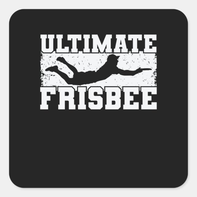 Adesivo Quadrado Ultimate Frisbee spielen Sport am Strand (Frente)