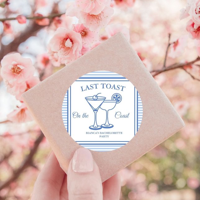 Adesivo Quadrado Último brinde na festa de fim de semana de despedi (Criador carregado)