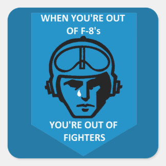 Adesivo Quadrado Último caça F-8