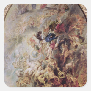Adesivo Quadrado Último julgamento de Small, c.1620