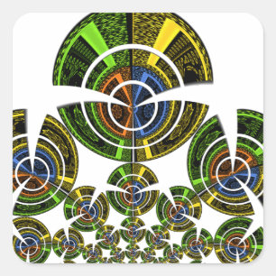 Adesivo Quadrado Último padrão cultural africano Maasai Tribal