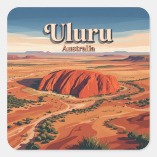 Adesivo Quadrado Uluru Yulara Austrália