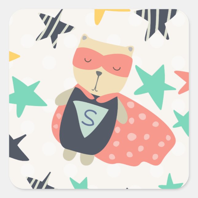 Adesivo Quadrado um autocolante quadrado (Frente)