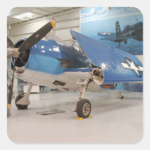 Adesivo Quadrado Um avião de combate F-6F Hellcat da Segunda Guerra