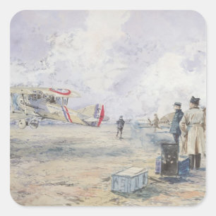 Adesivo Quadrado Um avião que descola, 1913