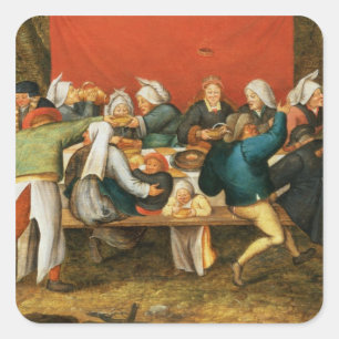 Adesivo Quadrado Um banquete do casamento