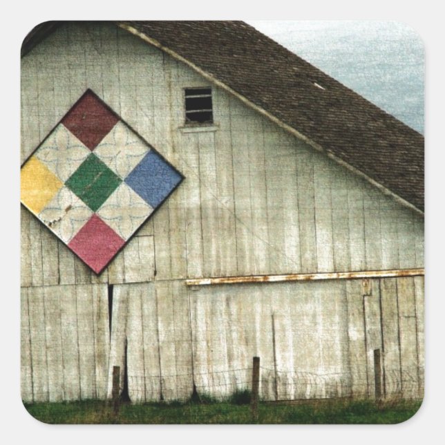 Adesivo Quadrado Um Barn Que Era Uma Vez (Frente)