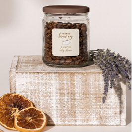 Adesivo Quadrado Um Bebê Está Fazendo Chá de fraldas