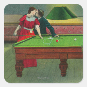 Adesivo Quadrado Um beijo fora do vermelho