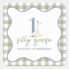 Adesivo Quadrado Um Bobo fica azul e verde