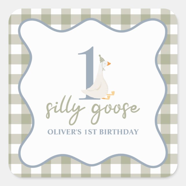 Adesivo Quadrado Um Bobo fica azul e verde (Frente)