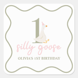 Adesivo Quadrado Um Bobo fica rosa e verde